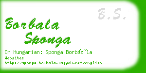 borbala sponga business card